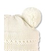Sterntaler Baby Girls' Knitted Hat Pom Pom Hat, ecru