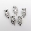 Silver Miraculous Medal Rosary Centerpieces with a Cutout Design, 5pcs