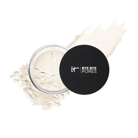 It Cosmetics Bye Bye Pores - Polvo Traslúcido Suelto para Fijar el Maquillaje con Acabado Mate, Suaviza las Arrugas y los Poros, Enriquecido con Péptidos, Seda y Colágeno, para Todo Tipo de Piel, 7 g