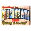 Greetings from Cincinnati Ohio Fridge Magnet (1.75 x 2.75 inches)