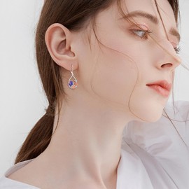 Hummingbird/Bee/Butterfly/Dragonfly Earrings for Women 925 Sterling Silver Daisy Hanging Earrings for Girls Bird Jewellery Gift, Sterling Silver