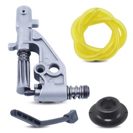 Oil Pump Pressure Line Kit for Husqvarna 455 Rancher 455E 460 Chainsaw, Adefol Oil Pump + Oil Pressure Line Hose Replacement Parts Replace 544180104, 537261501