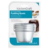 KitchenCraft Mini Pudding Moulds, Anodised Aluminium, 7.5 cm, Set of