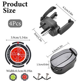 FDRJKN 4 Pack Golf Ball Retriever,Golf Ball Grabber for Practice and Course Use, Telescopic Golf Ball Retrievers for Putter Grip