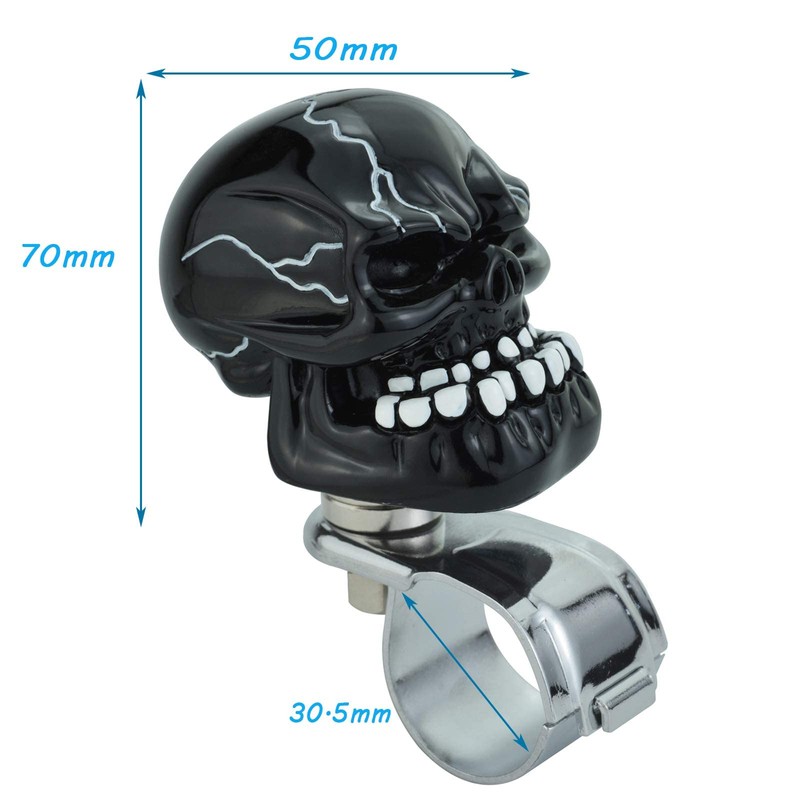 Lunsom Steering Wheel Knob Spinner, Skull Shape Spinner Suicide Power