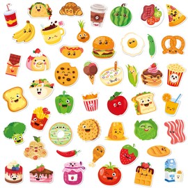 Fecheche Large Size Cute Fridge Magnets for Toddlers, Preschool Spelling Learning Education Refrigerador Magnetic Toy (Foods 48pcs)