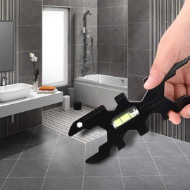 Weikeya Screwdriver, Multifunctional Bathroom Screwdriver, Sink Filter, Tap, Water Pipe Wrench, Black, Household Accessories