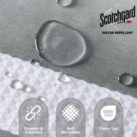 Madison Park Madison Park Spa Waffle Shower Curtain Pieced Fabric with 3M Scotchgard Moisture Management, Premium Spa Quality Modern Shower Curtains for Bathroom, Standard 72x72, Charcoal