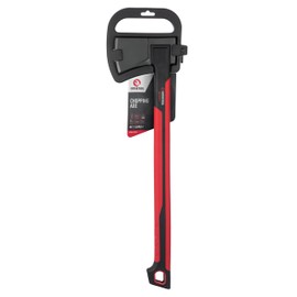 INTERTOOL 24” Mid-Size Scout Axe, Long Camp Hatchet, Splitting, Chopping, Felling, Kindling, Survival, Shock Absorbing MAX Grip Handle, Sheath, Storm HT08-0293