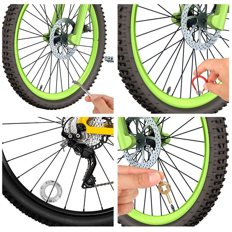 Opopark 8-Piece Bicycle Tyre Lever Set, Bicycle Spoke Wrench Professional