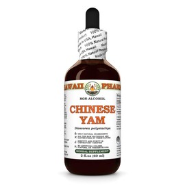 Chinese Yam (Dioscorea Polystachya) Dry Tuber Glycerite, Made in Hawaii, All Natural, Vegan, Lab Tested Alcohol-Free Liquid Extract - 2 fl.oz