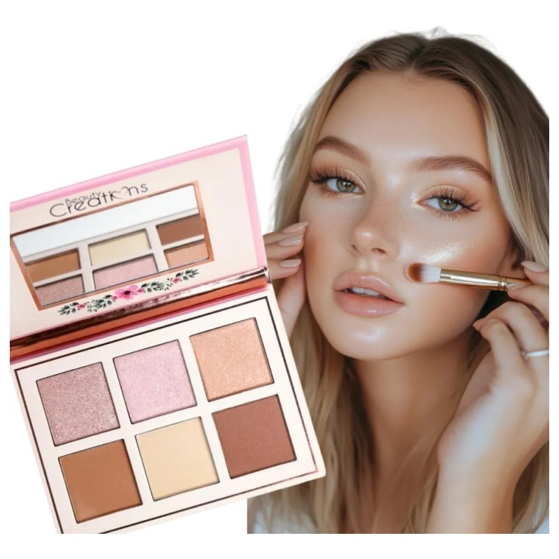 Paleta Floral Bloom Iluminador & Contorno Beauty Creations Nude