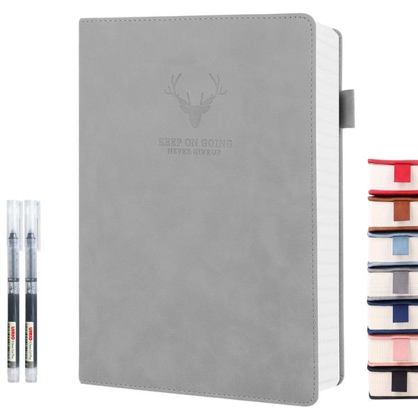 UIRIO Graph Paper Notebook (Grey) - A5 Grid Notebook Quad