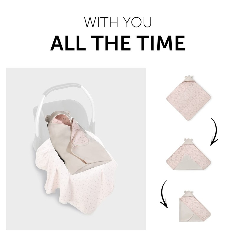 hauck Snuggle N Dream, Beige Bloom - Cotton Baby Blanket