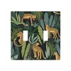 Moslion Tiger Double Toggle Wall Switch Covers Wild Animal Leopard