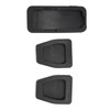 3pcs Clutch Brake Accelerator Pedal Pad Kit Rubber Black Flexible