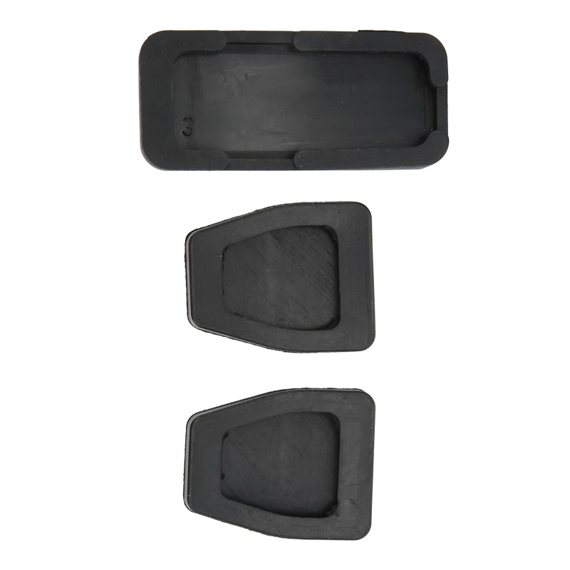 3pcs Clutch Brake Accelerator Pedal Pad Kit Rubber Black Flexible