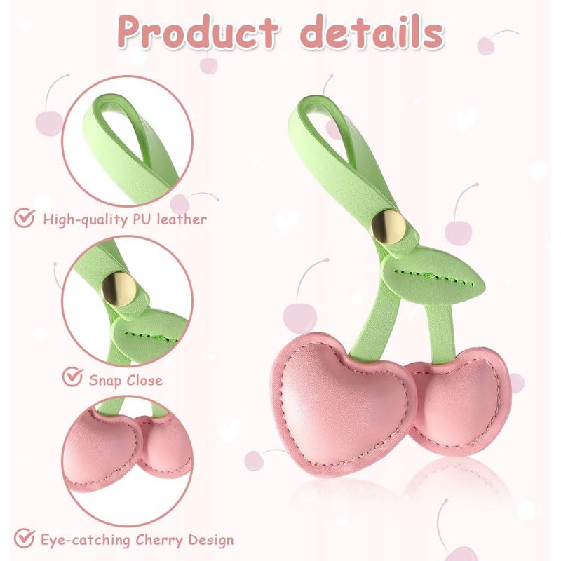 HANNEA® Llavero de Cereza Rosa para Mujer y Niñas, Accesorio