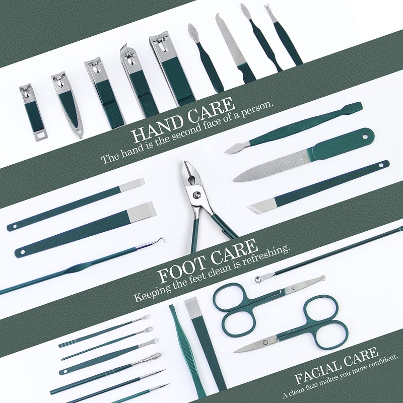 WOAMA Manicure Set Nail Clippers 30-Piece Pedicure Kit Manicure Tools