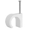 Strong Round White Cable Clips - Packs of 100 Clips