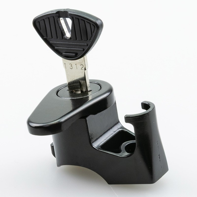 キジマ(Kijima) 汎用 バイクパーツ ヘルメットロック ホルダー ハンドルクランプタイプ スチール製 盗難防止 22.2mm/25.4mm ブラック