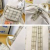 Cute Plaid Backpack with Plush Pendant Lightweight Large Capacity Student