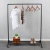 MBQQ Industrial Pipe Clothing Racks on Wheels,47in Length Heavy Duty