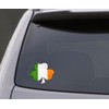 WickedGoodz Irish Flag Shamrock Vinyl Decal - Ireland Clover Bumper
