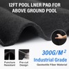 TIXANF 300G/M² Thicker 12FT Pool Liner Pad,Seamless Above Ground Pool