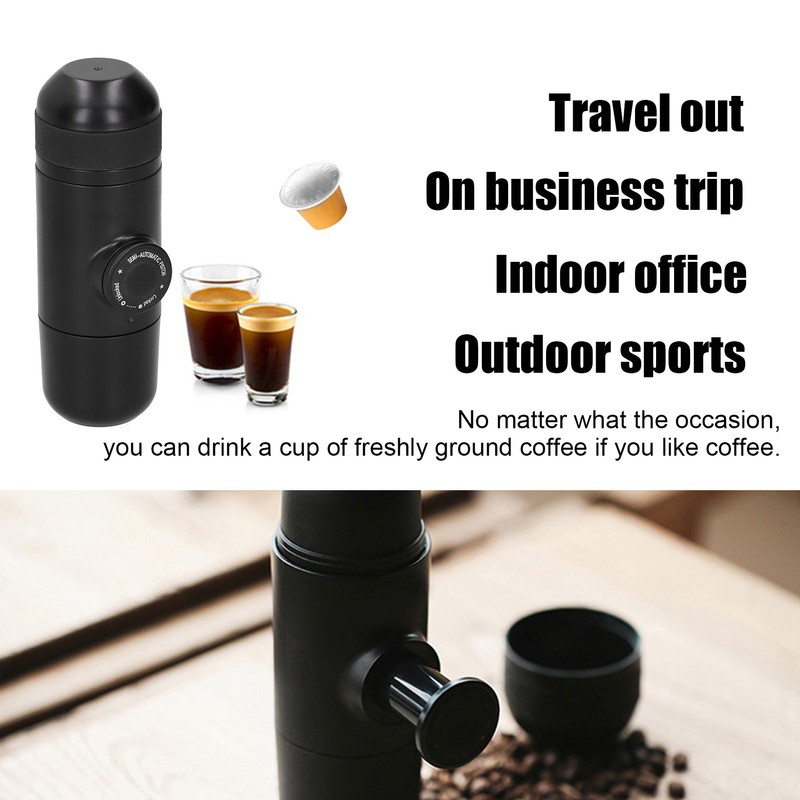 Mini Portable Hand Press Coffee Machine Black Manual Coffee Maker