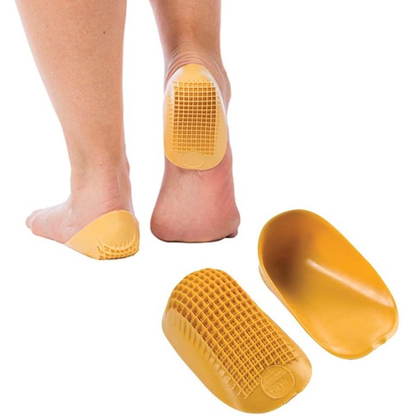 Tuli's Classic Heel Cups, Cushion Insert for Shock Absorption and Plantar Fasciitis and Heel Pain Relief, Regular, 2 Pairs