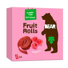 BEAR Rollitos de Fruta Frambuesa - Ingredientes 100 naturales - Sin azcares aadidos - Meriendas escolares y de almuerzo saludables para nios y...     