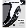 Arena Unisex Goggles Air Bold Swipe, SMOKE-SMOKE-BLACK