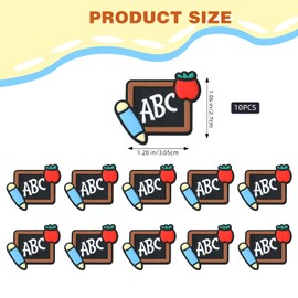 WEWAYSMILE 10 Piece Silicone Beads - Cute DIY Focal Beads for Handicrafts, Pen, Phone Straps, Bag Pendants (Teacher Blackboard)