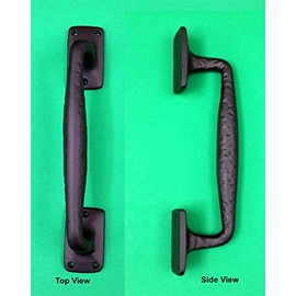 Old World Door Pull, Barn Door Handle, Matte Bronze