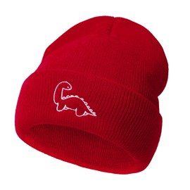 Century Star Children's Hat for Boys, Warm Soft Hats for Children, Winter Hat for Baby, Knitted Hat with Envelope for Boys, Red-2