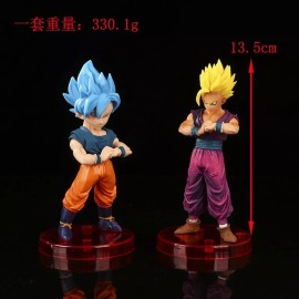 4pcs/Set Anime Dragon Ball Z Son Goku Vegeta Action Mini Figure Super Saiyan