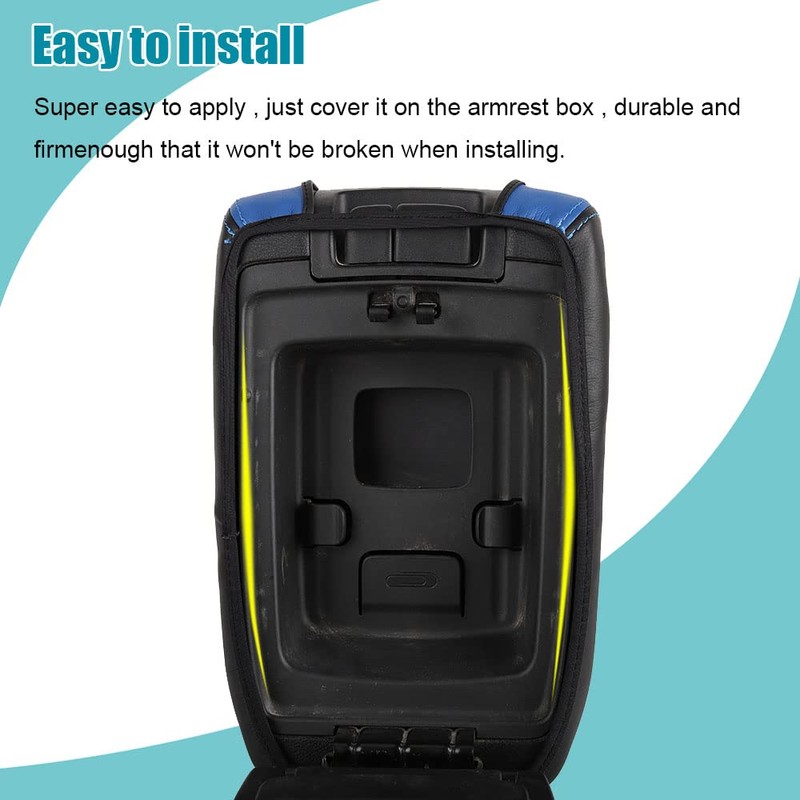 LEXLEY Center Console Pad Armrest Box Cover Waterproof Anti-Scratch Leather