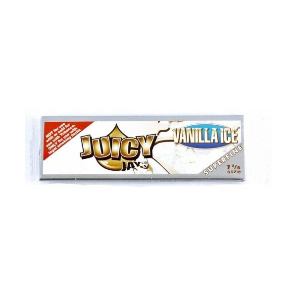 JUICY JAY'S Flavored Papers 1 1/4 32 Leaves Superfine Vanilla ICE Flavor Pack of 24