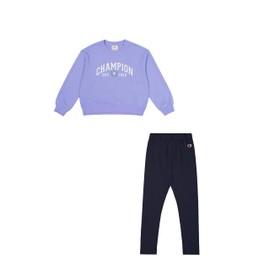 Champion Girl's Legacy Girl - Crewneck Sweatsuit, Purple (VS097), XXS