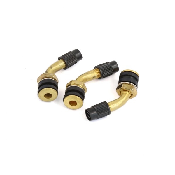 HOPESPANNER Brass Angled Tubeless Tire Valve Stem 3pcs for Moped