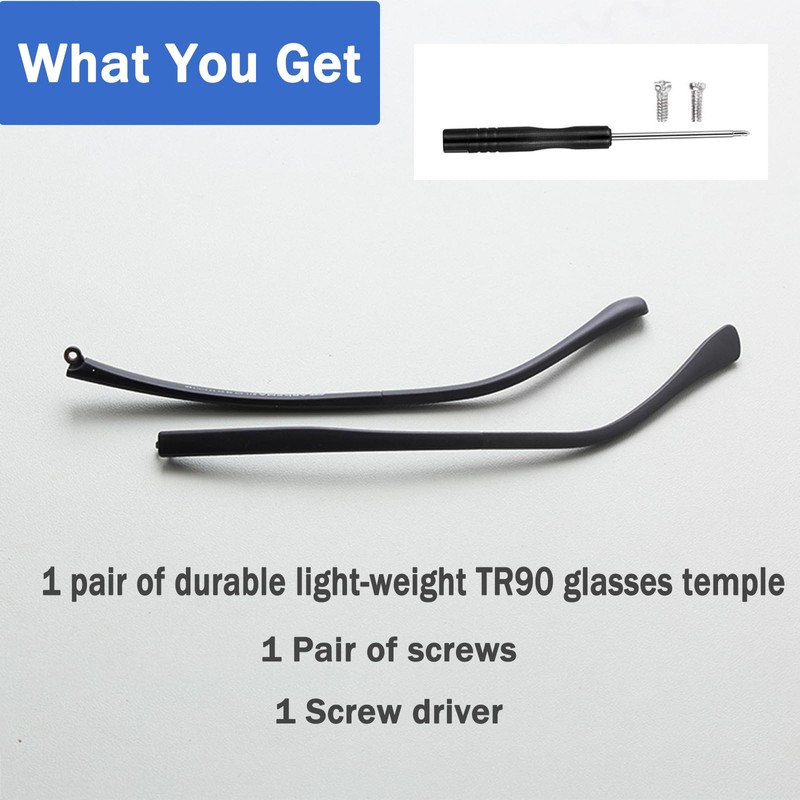 UPIONIC Glasses Replacement Temple, TR90 Eyeglass Arms Legs,Glasses Repair Kit