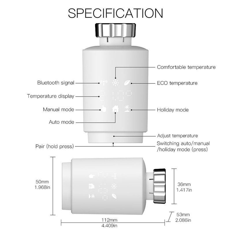 Thermostatic Radiator Valve for ZigBee 3.0 Smart Thermostat Temperature Controller