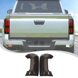 Rear Tail Light Cover Tail Lamp Shell Shade Guard Trim Frame Compatible with Toyota Tacoma 2024 2025,ABS Car Taillight Protective Shell Bezels Smoke Black Taillight Shell Accessories