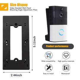 Wopuzr Vinyl Siding Angle Adjustment Mount Compatible with Video Doorbell/Video Doorbell 2,3,4,3Plus(4" Standard Vinyl Siding Only)