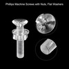 sourcing map 20 Sets Phillips Machine Screws M4 x 20