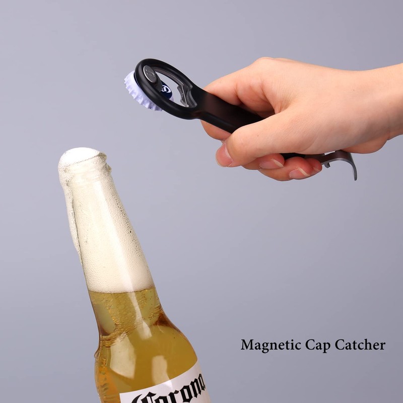 KITCHENDAO Magnetic Fridge Bottle Opener, Manual Stainless Steel Bottle Opener
