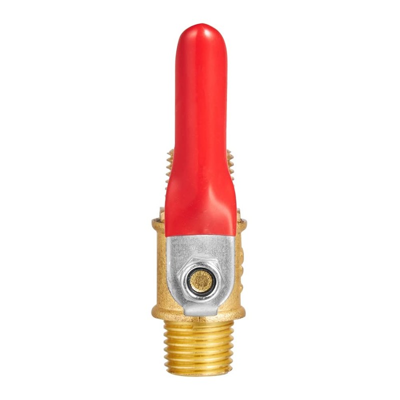 Brass Ball Valve Shut Off Switch, Tubing Fitting Straight Coupling