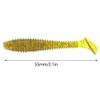 50Pcs Soft Plastic Lures 4# Paddle Tail Swimbaits Lures Shad