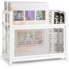 White Magazine Holder, Metal Magazine Rack Floor, Magazine Storage Basket,